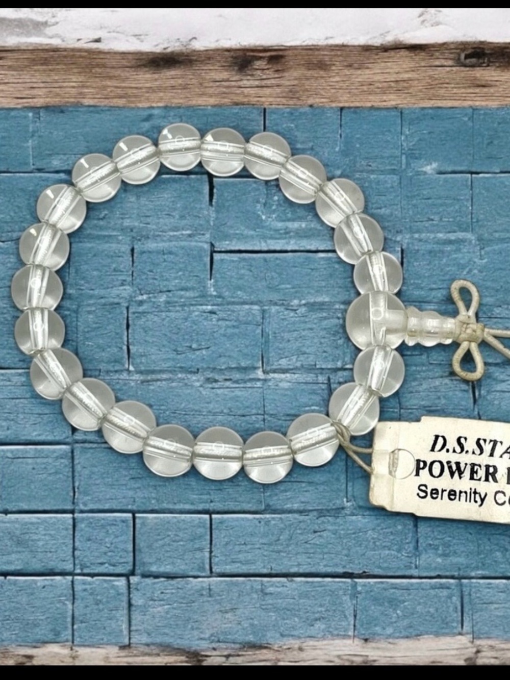 NWT DS STARR Power Beads Clear Quartz Stretch Bracelet Serenity Collection